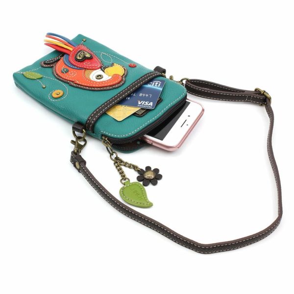 Crossbodies |  Cellphone Xbody – Red Parrot Crossbodies Crossbodies