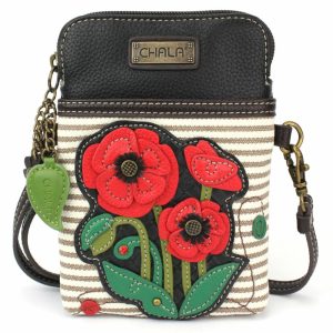 Crossbodies |  Cellphone Xbody – Red Poppy Crossbodies Crossbodies