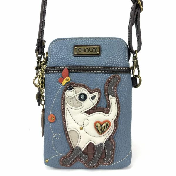 Crossbodies |  Cellphone Xbody – Slim Cat Crossbodies Blue Approx