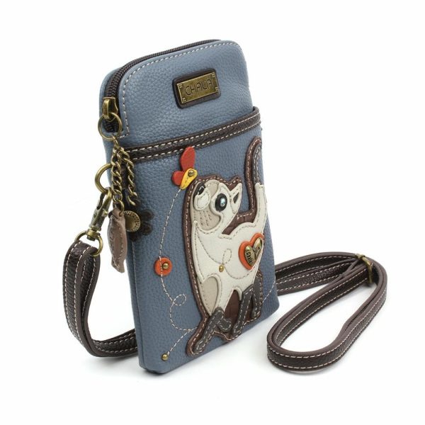 Crossbodies |  Cellphone Xbody – Slim Cat Crossbodies Blue Approx