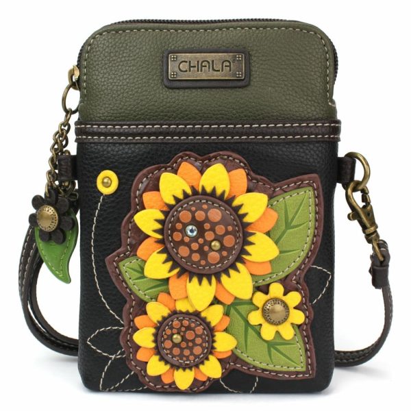 Crossbodies |  Cellphone Xbody – Sunflower Group Crossbodies Black Approx