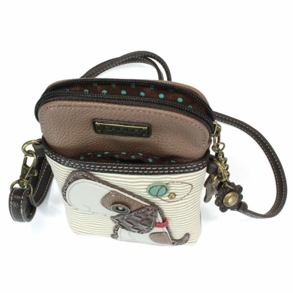 Crossbodies |  Cellphone Xbody – Toffy Dog (Brown Stripe) Crossbodies Brown Stripe Approx