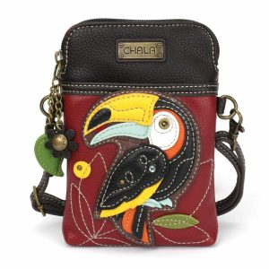 Crossbodies |  Cellphone Xbody – Toucan Crossbodies Burgundy Approx