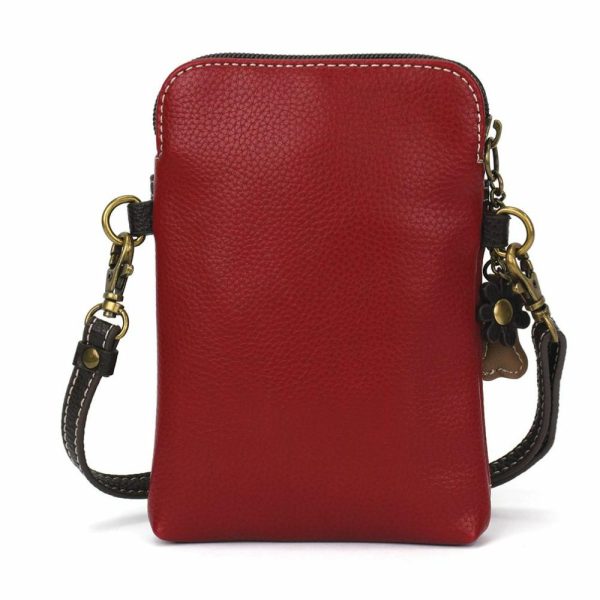 Crossbodies |  Cellphone Xbody – Westie Crossbodies Burgundy Approx