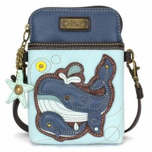 Crossbodies |  Cellphone Xbody – Whale Family Crossbodies Blue Approx