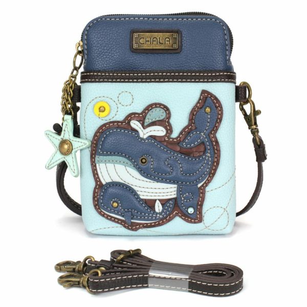 Crossbodies |  Cellphone Xbody – Whale Family Crossbodies Blue Approx