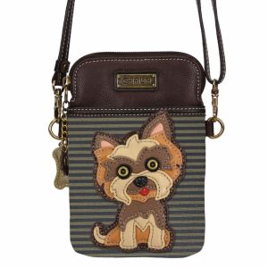 Crossbodies |  Cellphone Xbody – Yorkshire Crossbodies Brown Stripe Approx