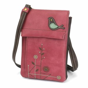 Crossbodies |  Criss Cellphone Xbody – Rfid – Bird Crossbodies Berry Approx