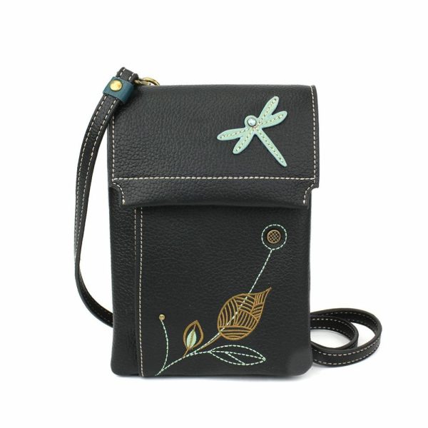 Crossbodies |  Criss Cellphone Xbody – Rfid – Dragonfly Crossbodies Black Approx