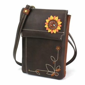 Crossbodies |  Criss Cellphone Xbody – Rfid – Sunflower Crossbodies Brown Approx