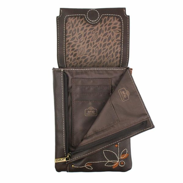 Crossbodies |  Criss Cellphone Xbody – Rfid – Sunflower Crossbodies Brown Approx