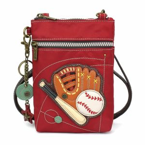 Crossbodies |  Cv – Cellphone Xbody – Baseball Crossbodies Burgundy Approx