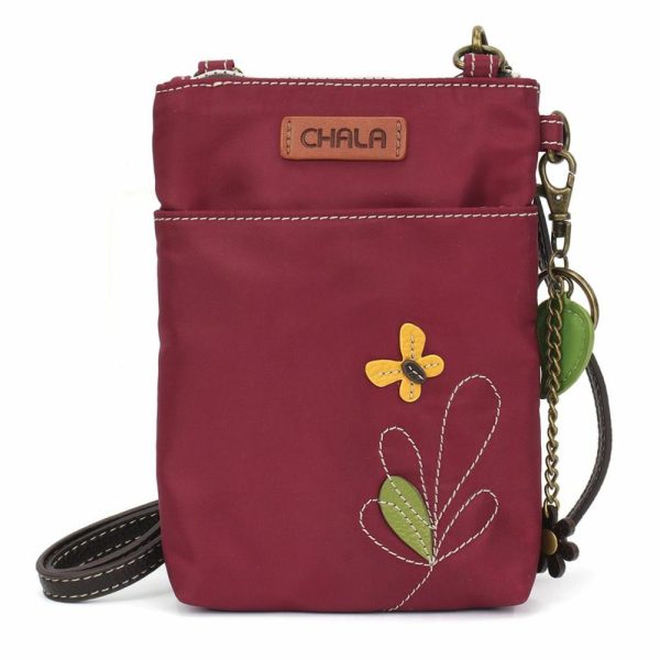 Crossbodies |  Cv – Cellphone Xbody – Bird Crossbodies Burgundy Approx