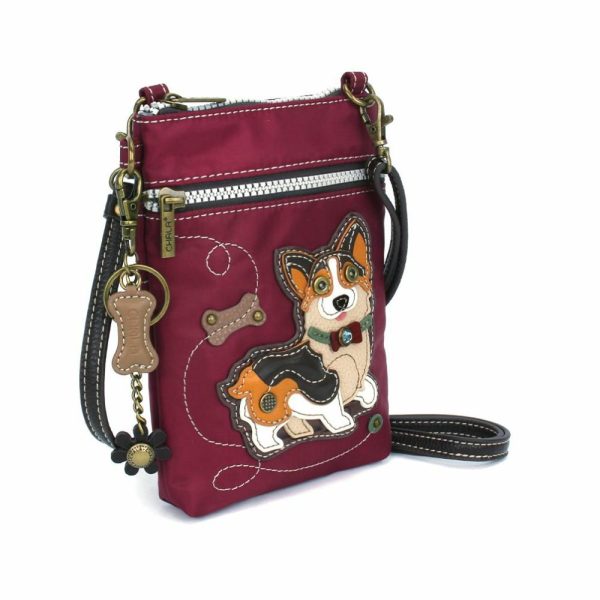 Crossbodies |  Cv – Cellphone Xbody – Corgi Crossbodies Burgundy Approx