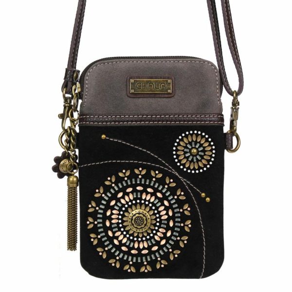 Crossbodies |  Dazzled Cellphone Xbody – Starburst (Black) Crossbodies Black Approx