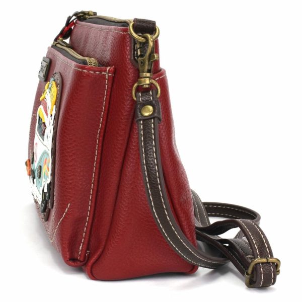 Crossbodies |  Deluxe Crossbody – Bus Crossbodies Burgundy Approx