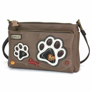 Crossbodies |  Deluxe Crossbody – Pawprint Crossbodies Brown Approx