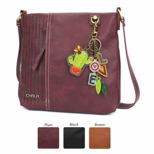 Crossbodies |  Lasercut Crossbody – Charming Charms Cactus+Love Crossbodies Black