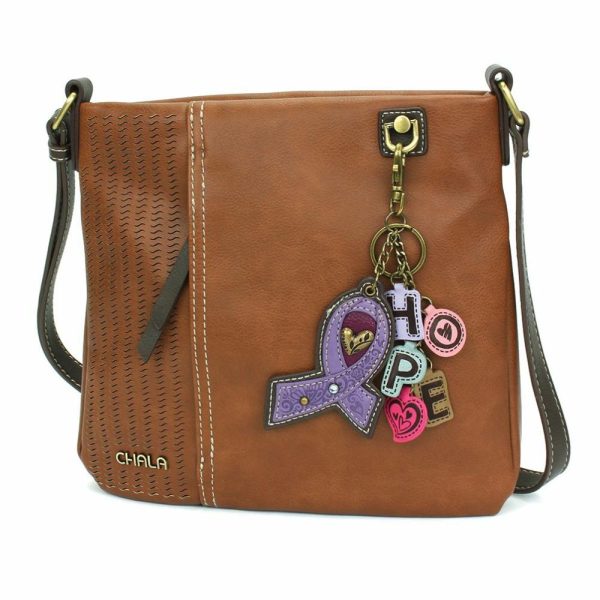 Crossbodies |  Lasercut Crossbody – Charming Charms Lavender Ribbon Crossbodies Black