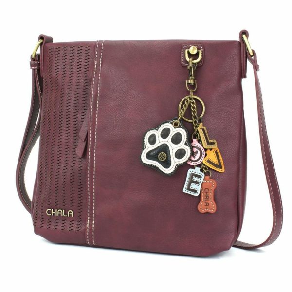 Crossbodies |  Lasercut Crossbody – Charming Charms Paw+Love Crossbodies Black