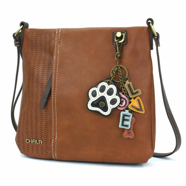 Crossbodies |  Lasercut Crossbody – Charming Charms Paw+Love Crossbodies Black