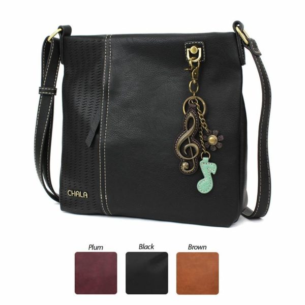 Crossbodies |  Lasercut Crossbody – Metal Charming Clef Crossbodies Black