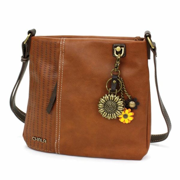 Crossbodies |  Lasercut Crossbody – Metal Charming Sunflower Crossbodies Black