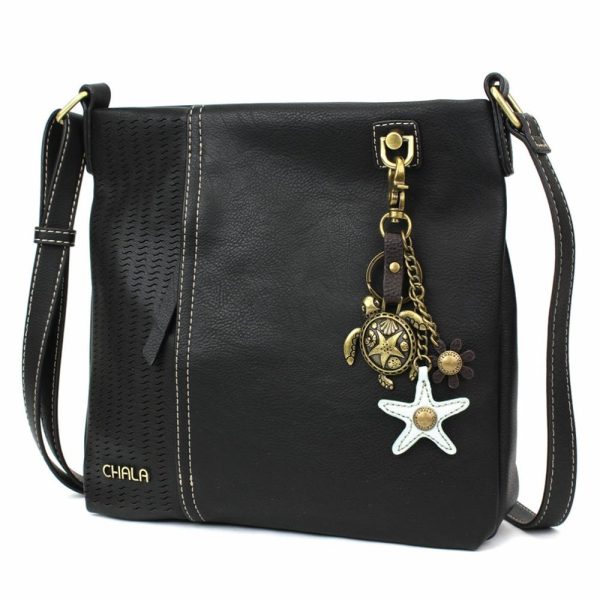 Crossbodies |  Lasercut Crossbody – Metal Charming Turtle Crossbodies Black