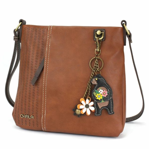 Crossbodies |  Lasercut Crossbody – Mini Keychain Bear Crossbodies Black