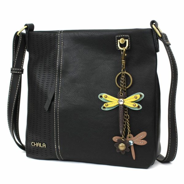 Crossbodies |  Lasercut Crossbody – Mini Keychain Dragonfly Yellow Crossbodies Black