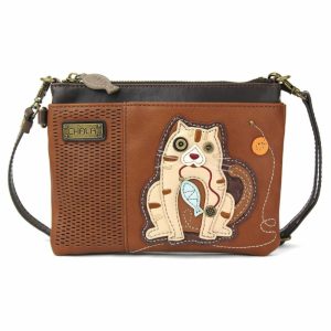 Crossbodies |  Lasercut Mini Crossbody – Cat Crossbodies Brown Approx