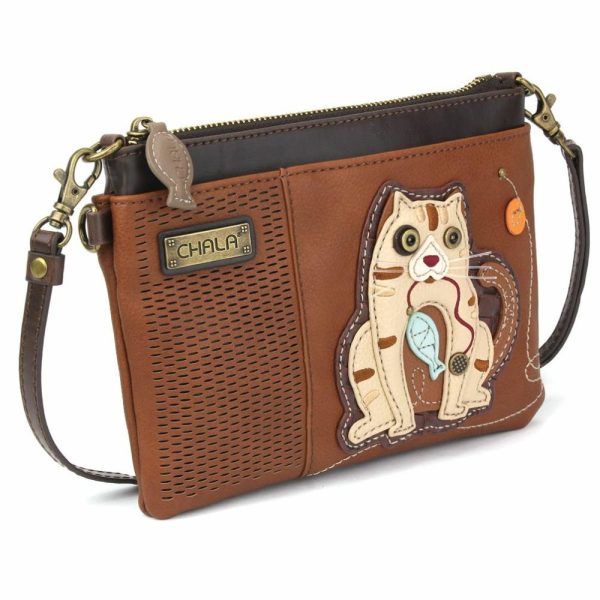 Crossbodies |  Lasercut Mini Crossbody – Cat Crossbodies Brown Approx