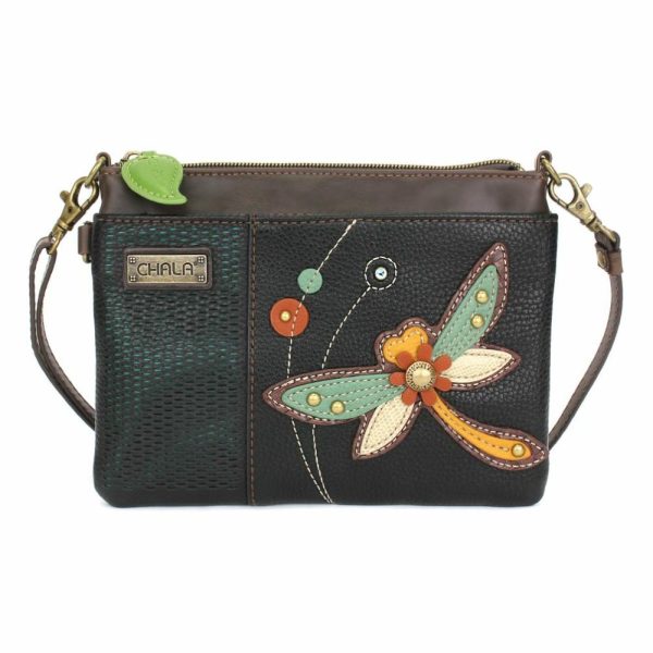 Crossbodies |  Lasercut Mini Crossbody – Dragonfly Crossbodies Black Approx