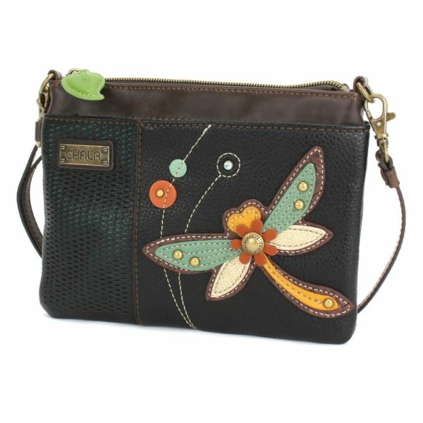 Crossbodies |  Lasercut Mini Crossbody – Dragonfly Crossbodies Black Approx