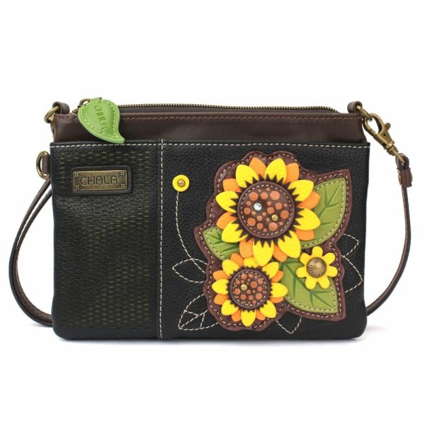 Crossbodies |  Lasercut Mini Crossbody – Sunflower Group Crossbodies Black Approx