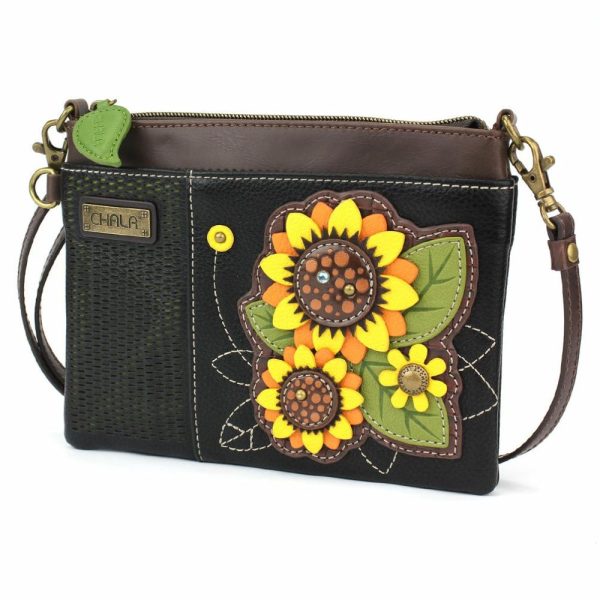 Crossbodies |  Lasercut Mini Crossbody – Sunflower Group Crossbodies Black Approx