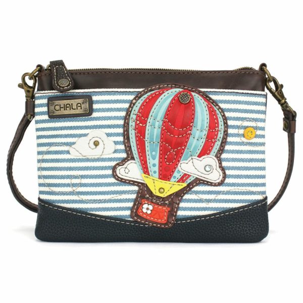 Crossbodies |  Mini Crossbody – Hot Air Balloon Crossbodies Blue Stripe Approx