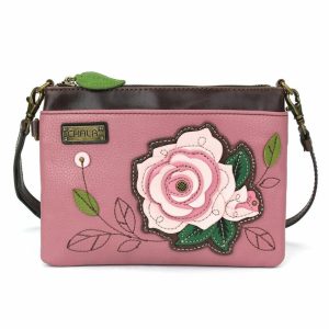 Crossbodies |  Mini Crossbody – Pink Rose Crossbodies Crossbodies