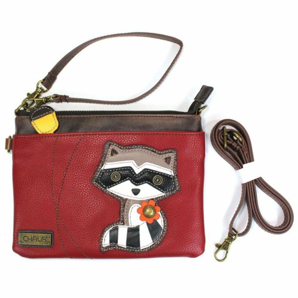 Crossbodies |  Mini Crossbody – Raccoon Crossbodies Burgundy Approx