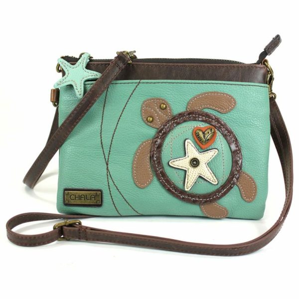 Crossbodies |  Mini Crossbody – Sea Turtle (Teal) Crossbodies Crossbodies