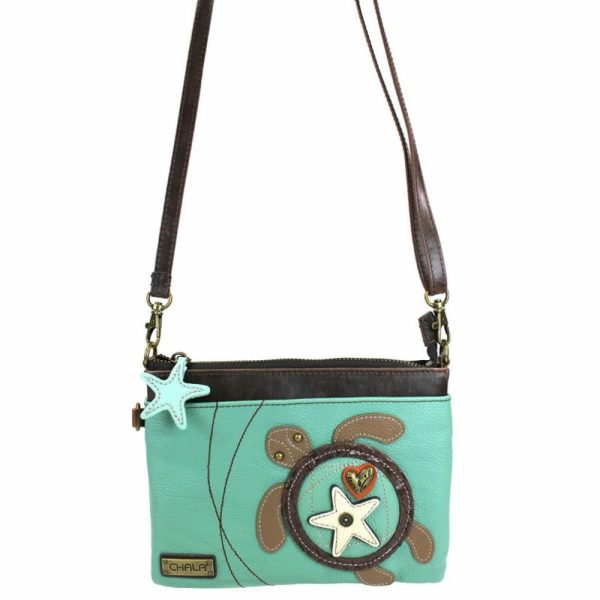 Crossbodies |  Mini Crossbody – Sea Turtle (Teal) Crossbodies Crossbodies