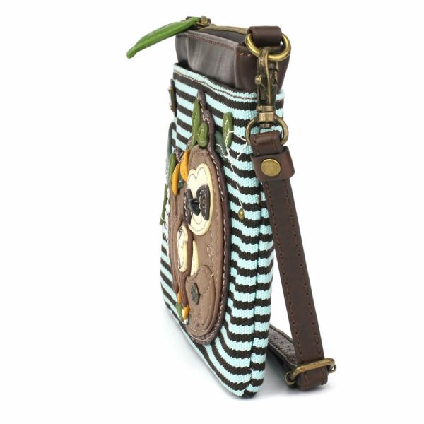 Crossbodies |  Mini Crossbody – Sloth Family Crossbodies Blue Stripe Approx