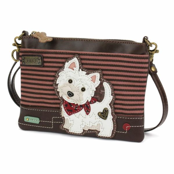 Crossbodies |  Mini Crossbody – Westie Crossbodies Burgundy Stripe Approx