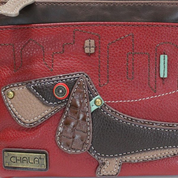 Crossbodies |  Mini Crossbody – Wiener Dog (Burgundy) Crossbodies Burgundy Approx