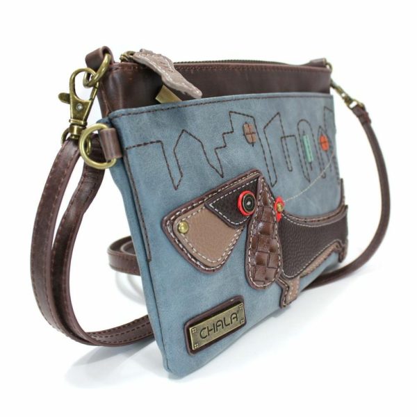 Crossbodies |  Mini Crossbody – Wiener Dog (Indigo) Crossbodies Crossbodies