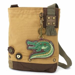 Crossbodies |  Patch Crossbody – Alligator Crossbodies Brown