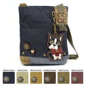 Crossbodies |  Patch Crossbody – Boston Terrier Crossbodies Brown