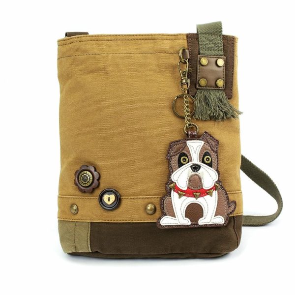 Crossbodies |  Patch Crossbody – Bulldog Crossbodies Brown