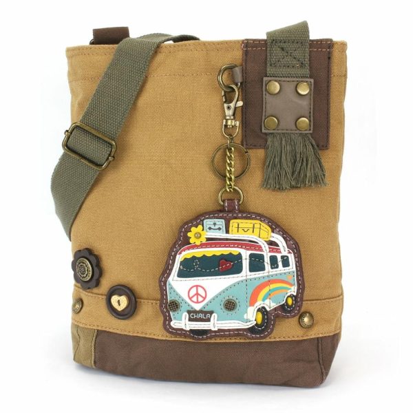 Crossbodies |  Patch Crossbody – Bus Crossbodies Brown