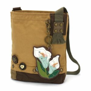 Crossbodies |  Patch Crossbody – Calla Lily Crossbodies Brown